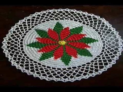 Buy crochet doilies: seasonal ones like poinsettia and holly