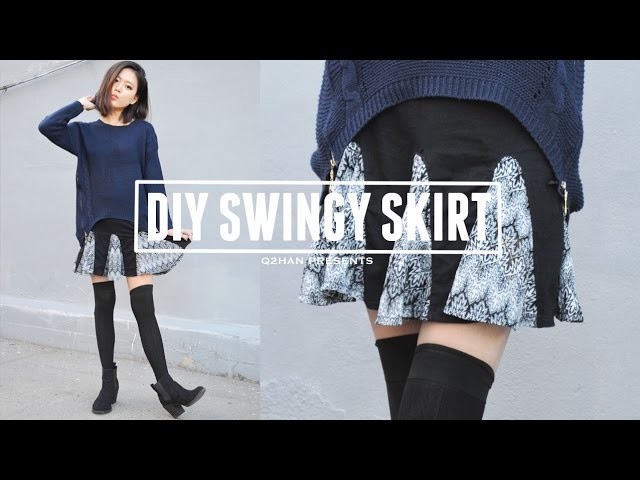 DIY Swingy Flared Skirt for Fall