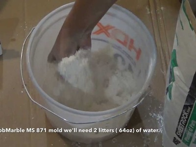 How to cast plaster.gypsum stone, plaster casting hand mix technique