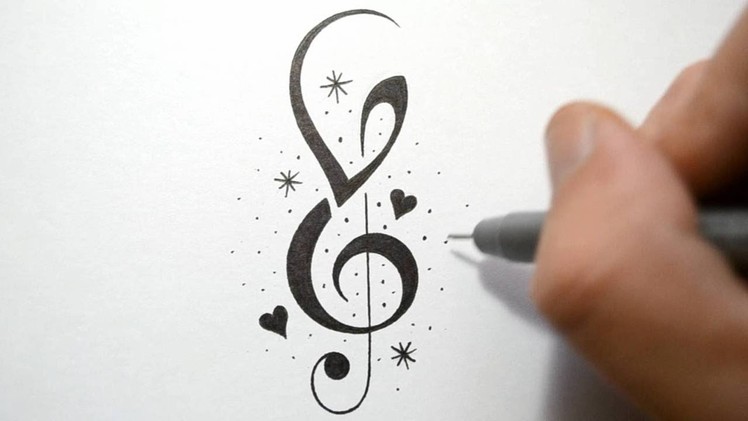 How to Incorporate Initials into Music Notes - Tattoo Design