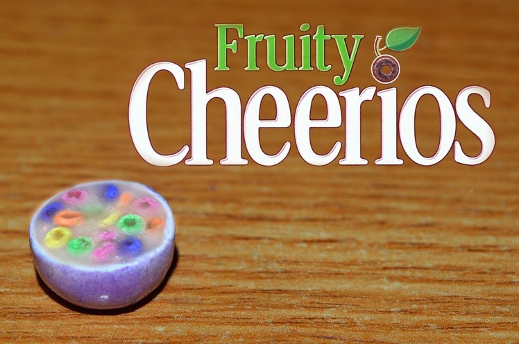 Polymer clay Fruity Cheerios cereal bowl tutorial
