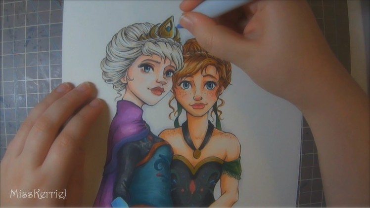 Copic Marker Illustration: Anna and Elsa