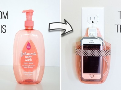 DIY Charging Cell Phone Holder (. from a plastic bottle)