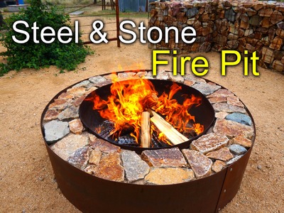 DIY Fire Pit with Steel & Stone