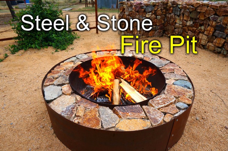 DIY Fire Pit with Steel & Stone