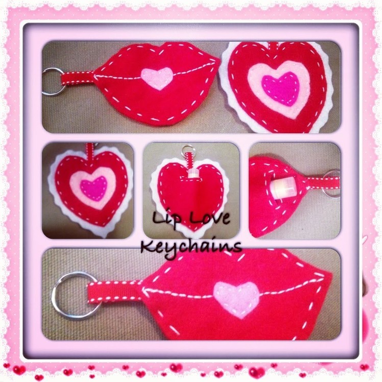 DIY Valentine's Heart Lip Love Conditioner Balm Keychain