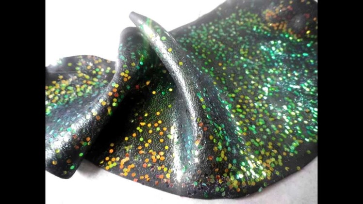 Glitter experiment with polymer clay