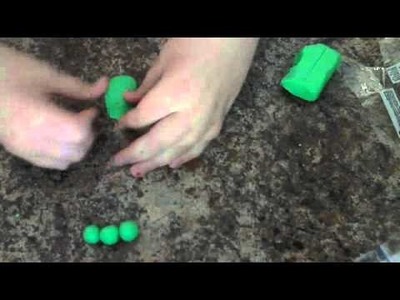 How To Make 3 Peas In A Pod Polymer Clay Tutorial.