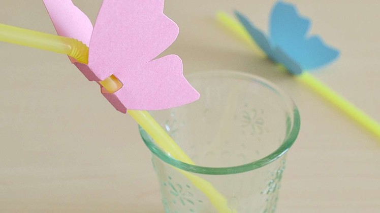 How To Make A Paper Butterfly Straw Accessory - DIY Crafts Tutorial - Guidecentral