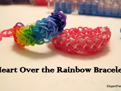 How to make Rainbow Heart Bracelet on Rainbow Loom