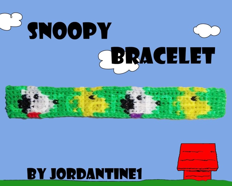New Snoopy Bracelet Pattern - Alpha Loom. Rainbow Loom - Peanuts Woodstock