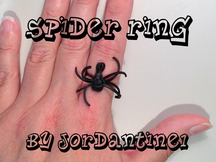 New Spider Ring - Monster Tail or Rainbow Loom - Halloween