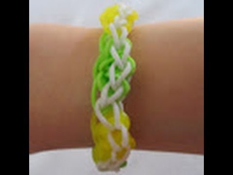Rainbow Loom- How to make a Lemon Lime Bracelet (Original Pattern)