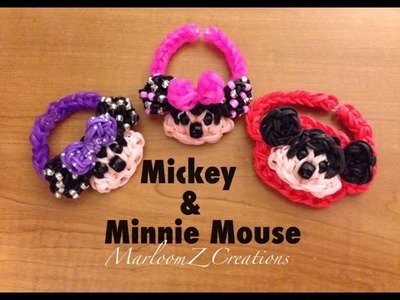 Rainbow Loom Mickey and Minnie Mouse Bracelets