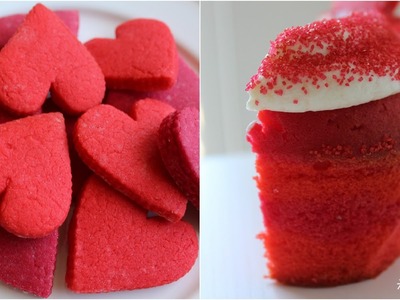 Valentines Marble Cupcakes & Heart Shaped Cookies | Little Kiva