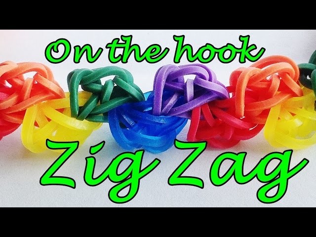 Zig Zag Loom Bands Bracelet without the Rainbow loom (hook only)
