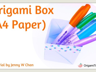 Back to School DIY Crafts - Origami Box - How to Fold Origami Box Using A4 Paper