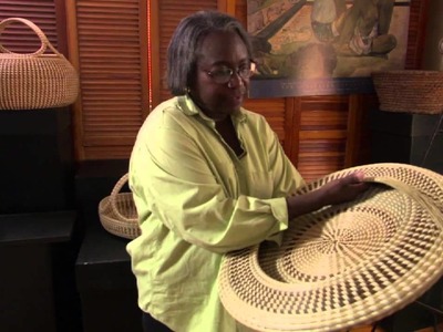 Basket maker Mary Jackson explains how rice is separated from the chaff
