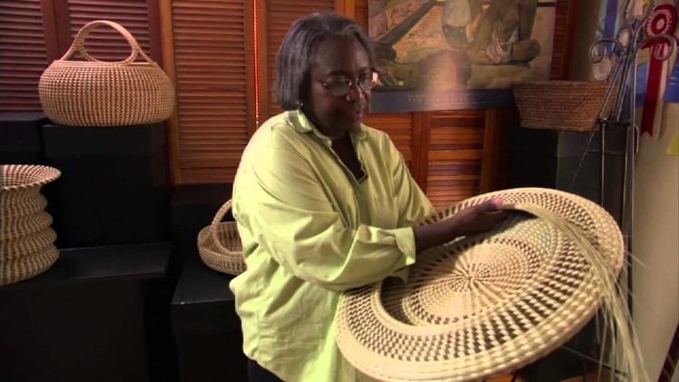 Basket maker Mary Jackson explains how rice is separated from the chaff