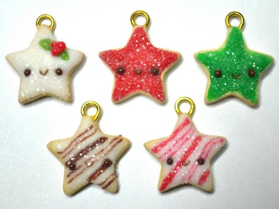 ★ Christmas Sugar Cookie Stars Polymer Clay Tutorial ★