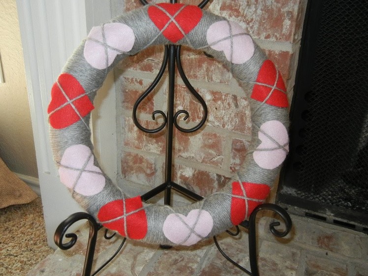 DIY: $9.00 Valentine's Day Yarn Wreath!!