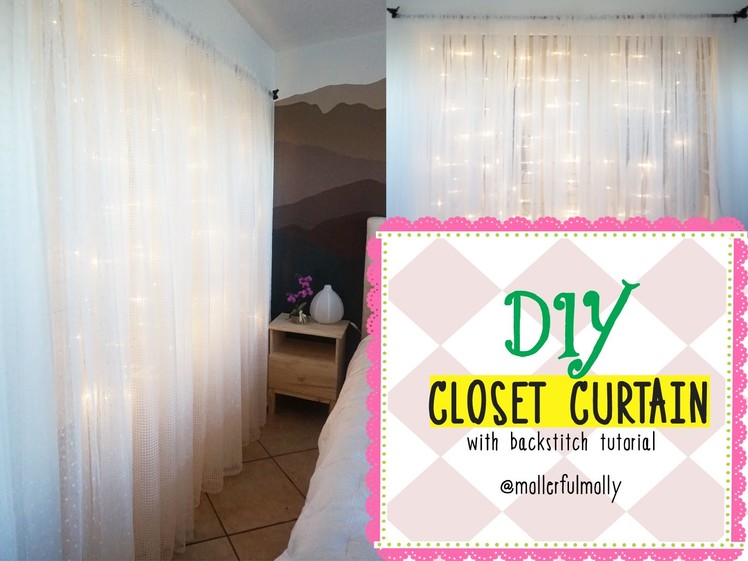 DIY Closet Curtains with Backstitch Tutorial @Mollerful