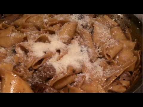 Friday Night In! Lamb Sausage Homemade Pasta - Host Chad Carns The Gourmet Bachelor Cookbook cut