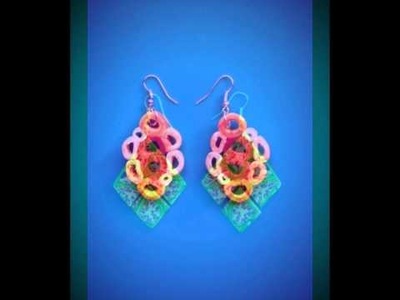Handmade earrings from polymer clay by Izabela Podbucka, unique jewellery, kolczyki z modeliny