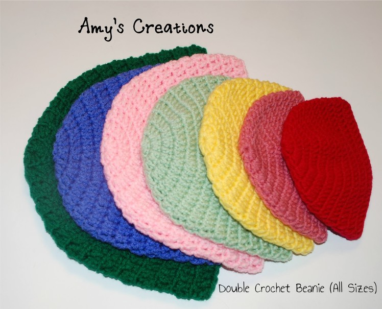 How to Crochet a Double Crochet Beanie Hat (All Sizes)