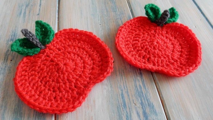 How to Crochet an Apple Coaster. Bunting