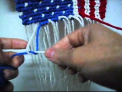 How To Make The American Flag Alpha style Friendship Bracelet-4
