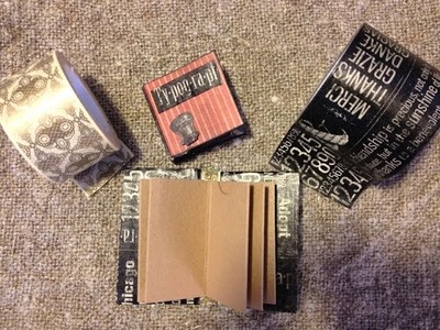 How to make Tiny Paper Books with Washi tape binding. Easy and fast to make :-)