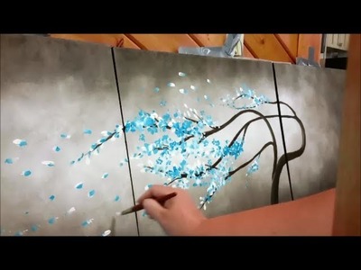 How to paint a tree blowing in the wind STEP by STEP