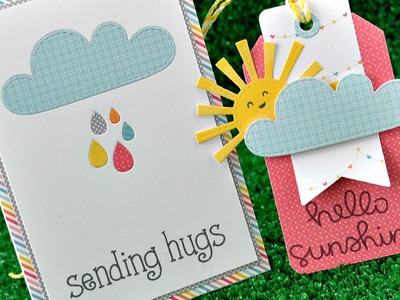 Intro to Spring Showers + a tag and card from start to finish { Lawn Fawn }