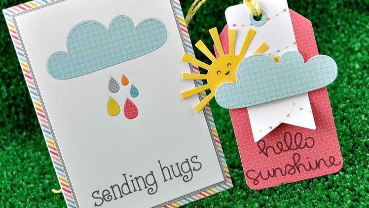 Intro to Spring Showers + a tag and card from start to finish { Lawn Fawn }