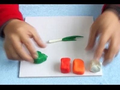 Play Dough Creations: Make Vegetable & Fruits -- Fresh Green Onion Craft