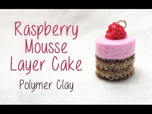 Polymer Clay Raspberry Mousse Layer Cake