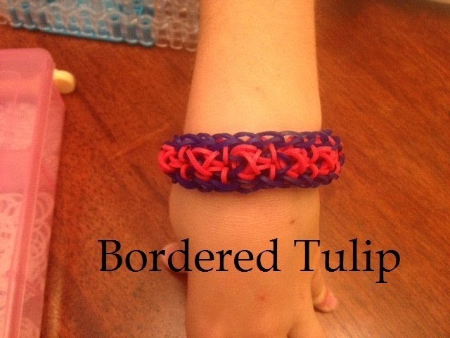 Rainbow Loom NEW Bordered Tulip bracelet