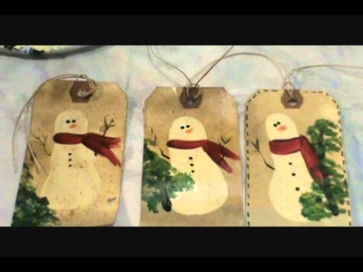 Starla's Candle Making, How to paint primitive snowmen.