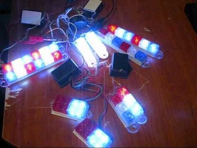 Strobing police lights for DIY security systems from www.engineeringshock.com
