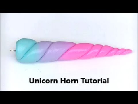 Tri Colored Unicorn Horn Charm | By CraftHappySummer