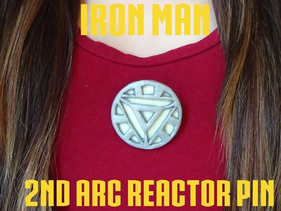 2nd Arc Reactor Pin {Iron Man} - Polymer Clay!