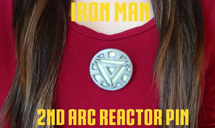 2nd Arc Reactor Pin {Iron Man} - Polymer Clay!