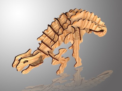CHICO CRAFT Ankylosaurs Wooden 3D Puzzle