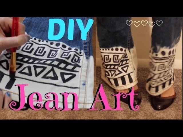 DIY Jean art || Bleach and Sharpie Jeans! || EASY tutorial