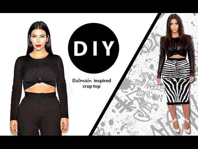 DIY: Kim Kardashian Balmain inspired Crop Top