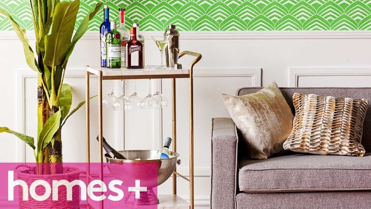DIY PROJECT: Faux marble bar cart - homes+