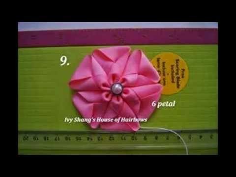 Envelopes flower hair bow tutorial