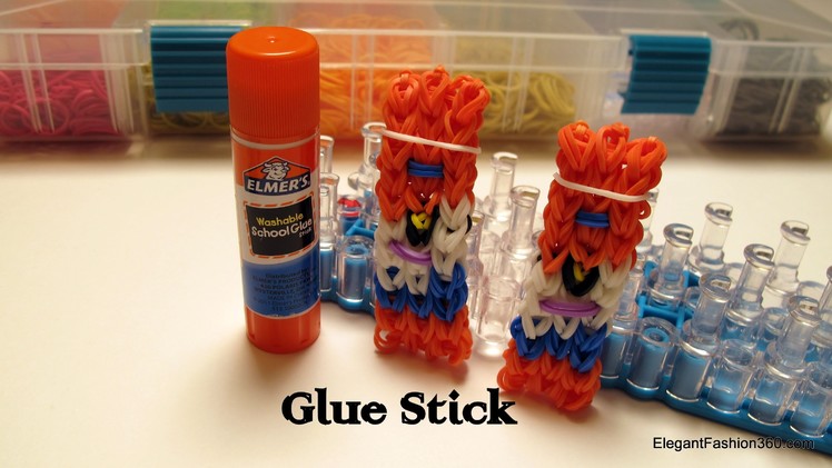 Glue Stick Charm - How to Rainbow Loom Design - School Series