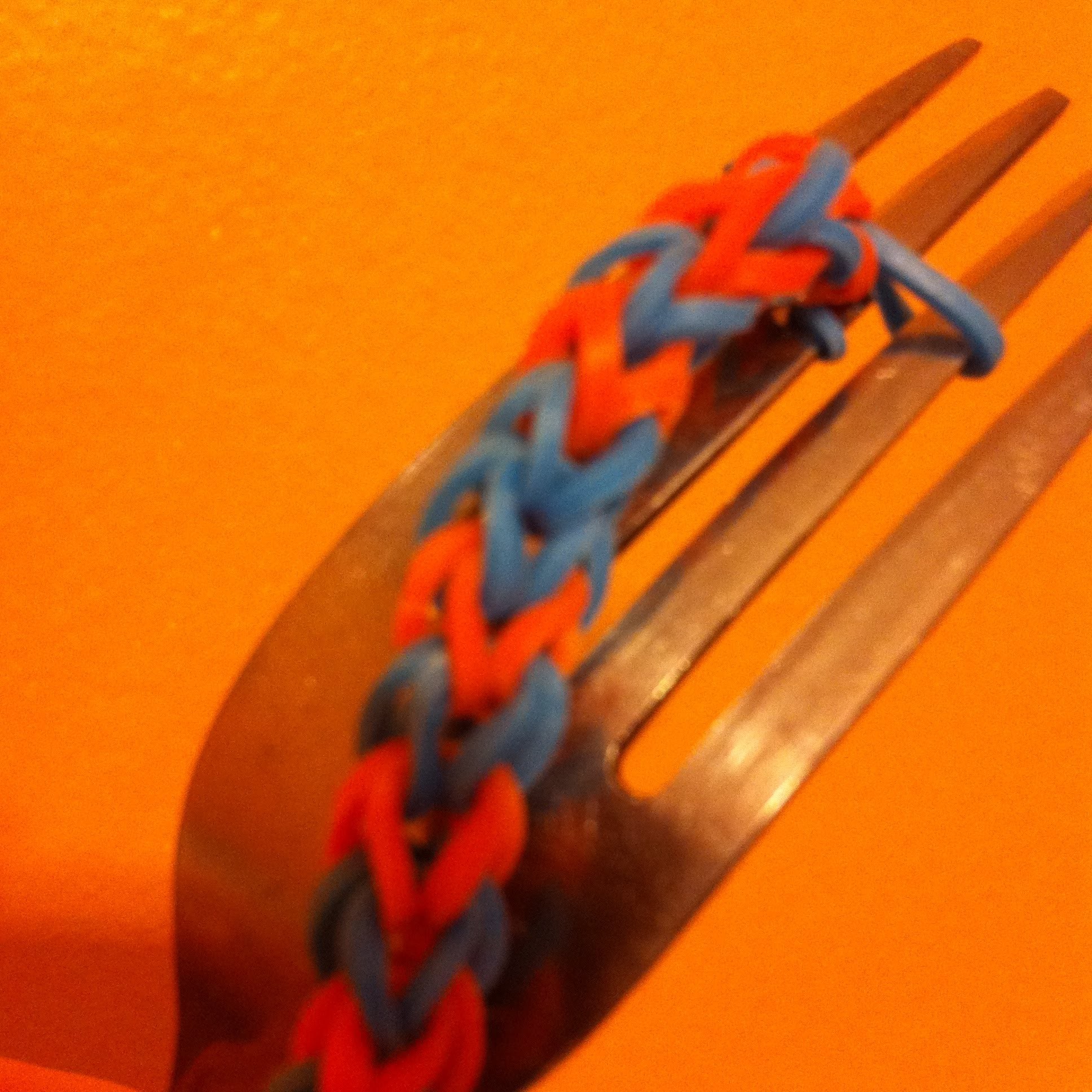 Hexafish minus one -  Bracelet  make on a fork - rainbowloom